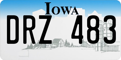 IA license plate DRZ483