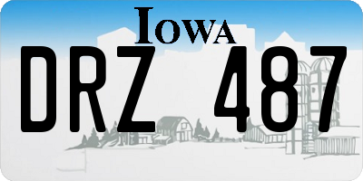 IA license plate DRZ487