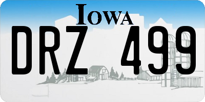 IA license plate DRZ499