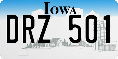 IA license plate DRZ501