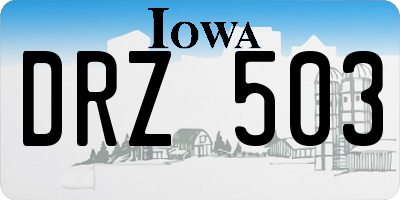 IA license plate DRZ503