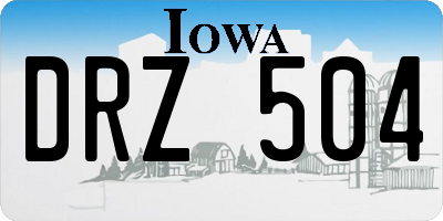 IA license plate DRZ504