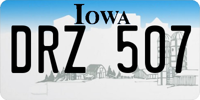 IA license plate DRZ507