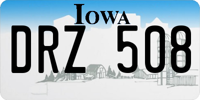 IA license plate DRZ508