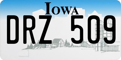 IA license plate DRZ509