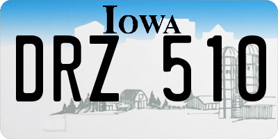 IA license plate DRZ510