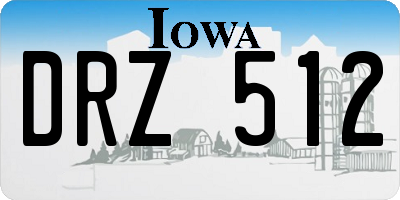 IA license plate DRZ512