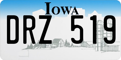 IA license plate DRZ519