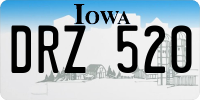 IA license plate DRZ520