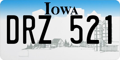IA license plate DRZ521