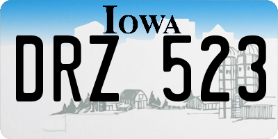 IA license plate DRZ523