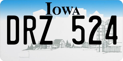 IA license plate DRZ524
