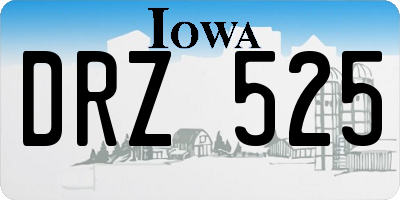 IA license plate DRZ525