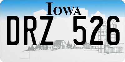 IA license plate DRZ526