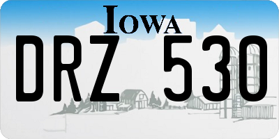 IA license plate DRZ530
