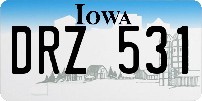 IA license plate DRZ531