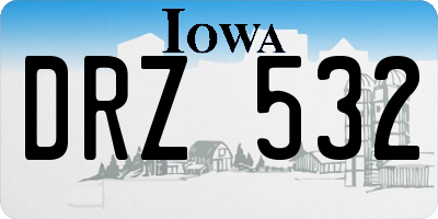 IA license plate DRZ532