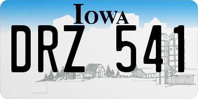 IA license plate DRZ541