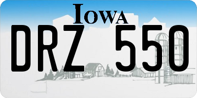 IA license plate DRZ550