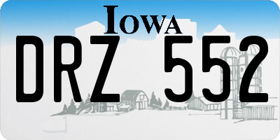 IA license plate DRZ552