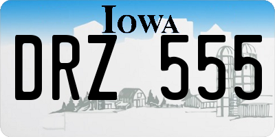 IA license plate DRZ555