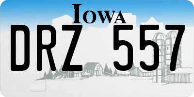 IA license plate DRZ557