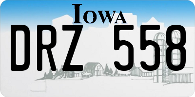 IA license plate DRZ558