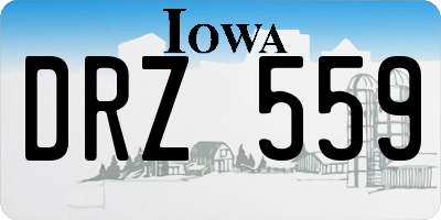 IA license plate DRZ559