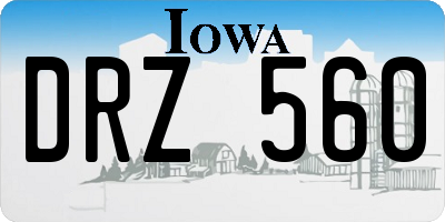 IA license plate DRZ560