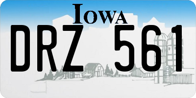 IA license plate DRZ561