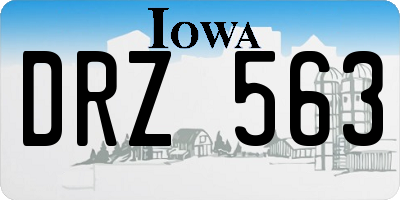 IA license plate DRZ563