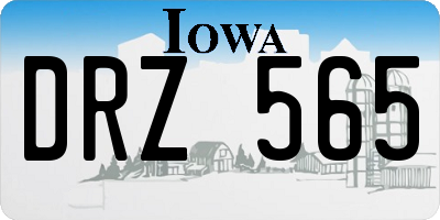 IA license plate DRZ565