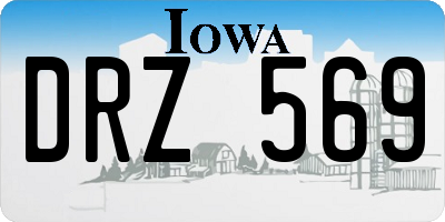 IA license plate DRZ569