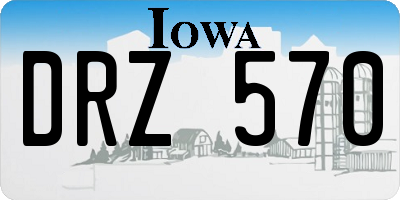 IA license plate DRZ570