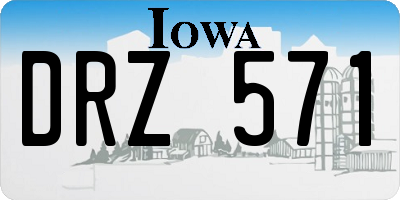 IA license plate DRZ571