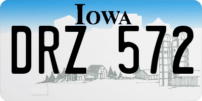 IA license plate DRZ572