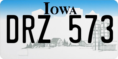 IA license plate DRZ573