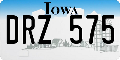 IA license plate DRZ575