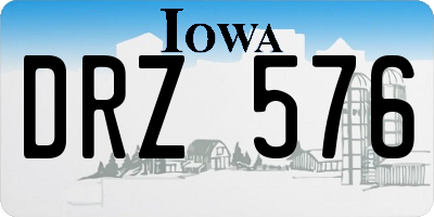 IA license plate DRZ576