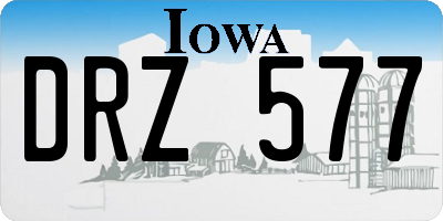 IA license plate DRZ577