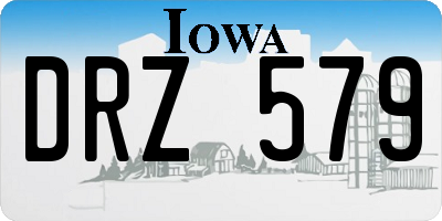 IA license plate DRZ579