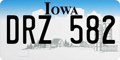 IA license plate DRZ582
