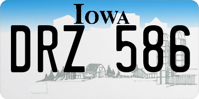 IA license plate DRZ586