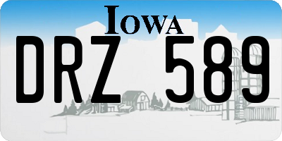 IA license plate DRZ589