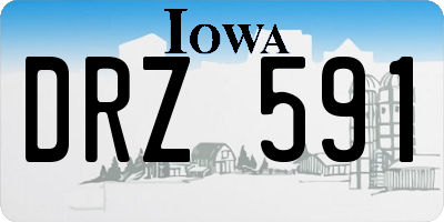 IA license plate DRZ591