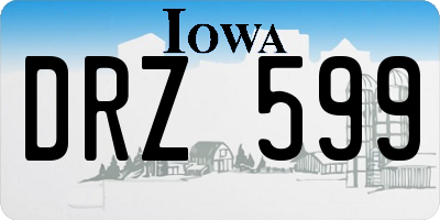 IA license plate DRZ599