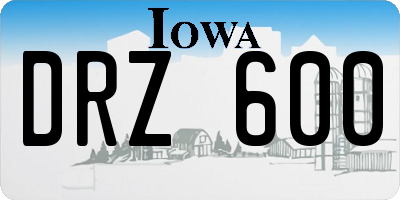 IA license plate DRZ600