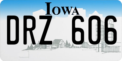 IA license plate DRZ606