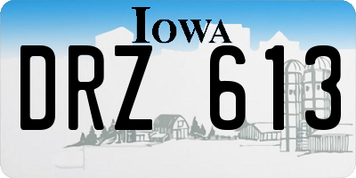 IA license plate DRZ613