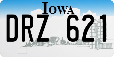 IA license plate DRZ621